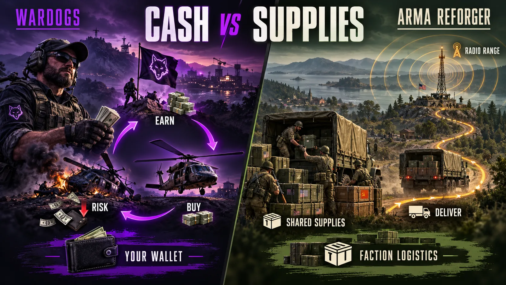 Cash, Supplies and Progression comparison