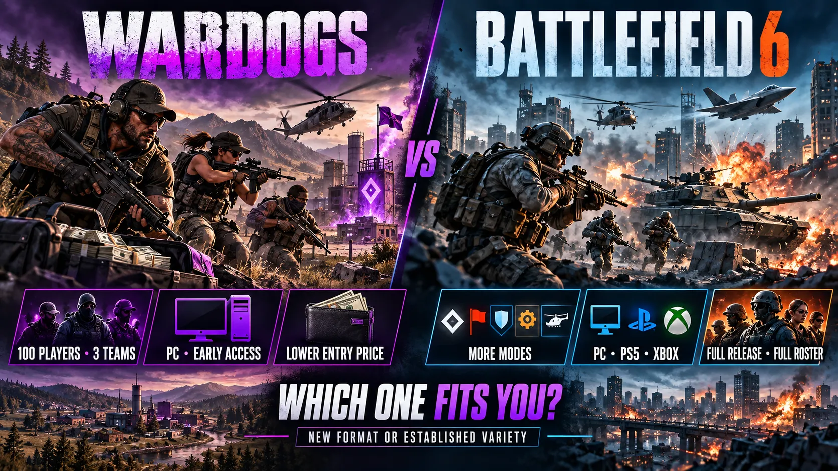 Wardogs vs battlefield Which One Should You Play