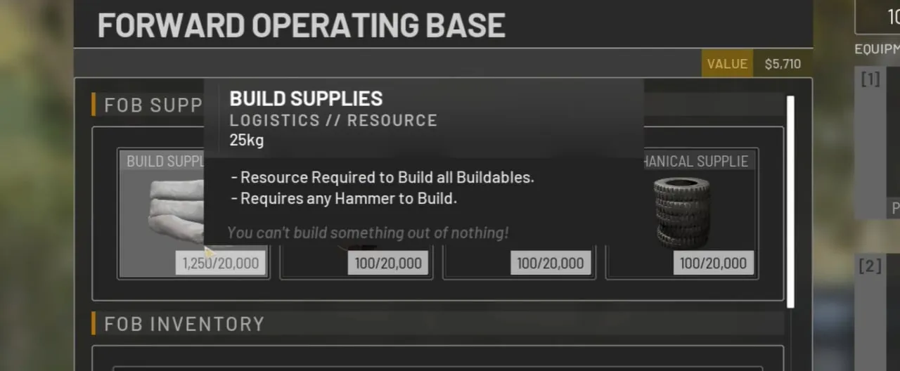 FOB building supplies