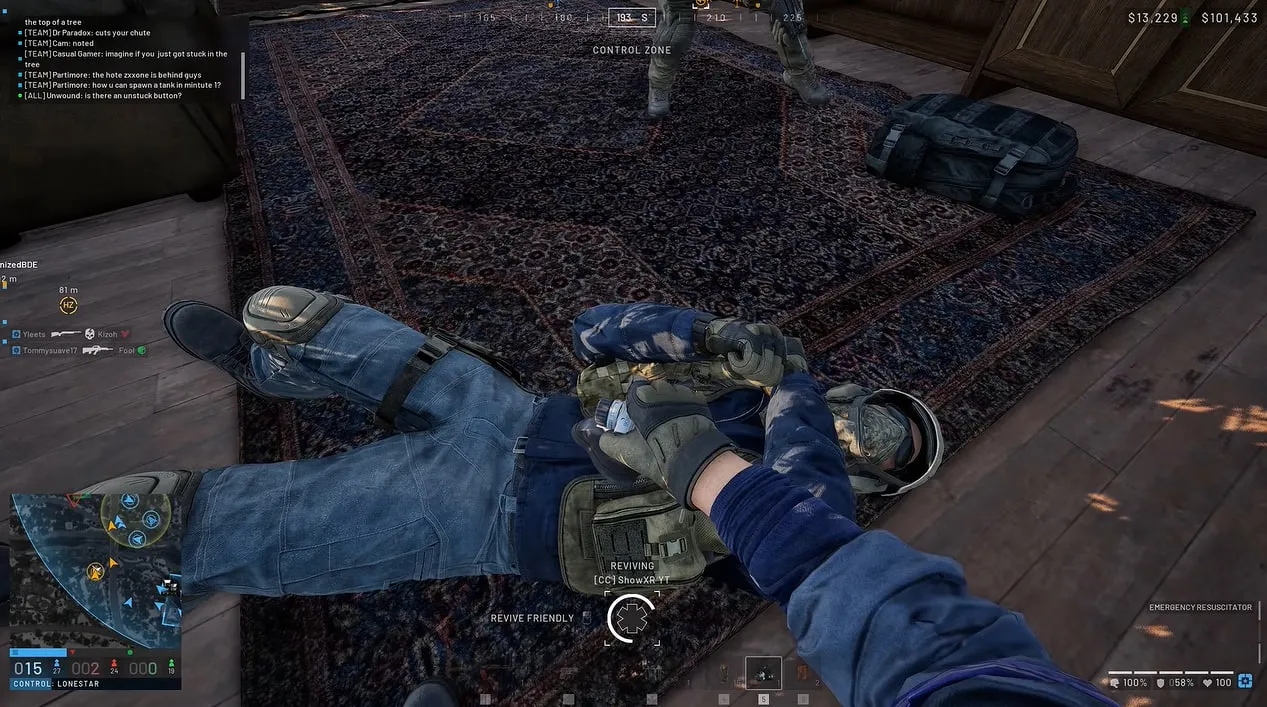 Reviving a person in wardogs