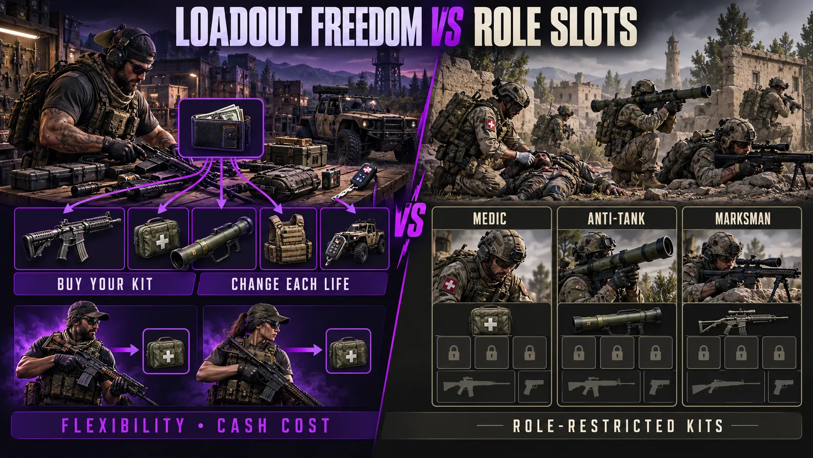 Wardogs vs Squad Classes vs Buy-Your-Loadout