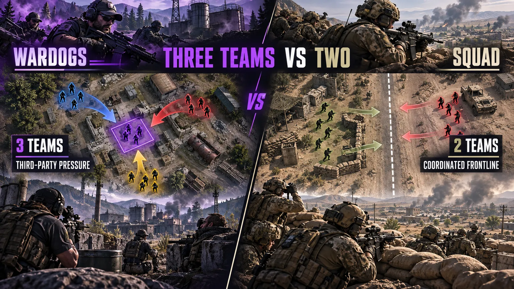 Wardogs vs Squad Two Teams vs Three Teams